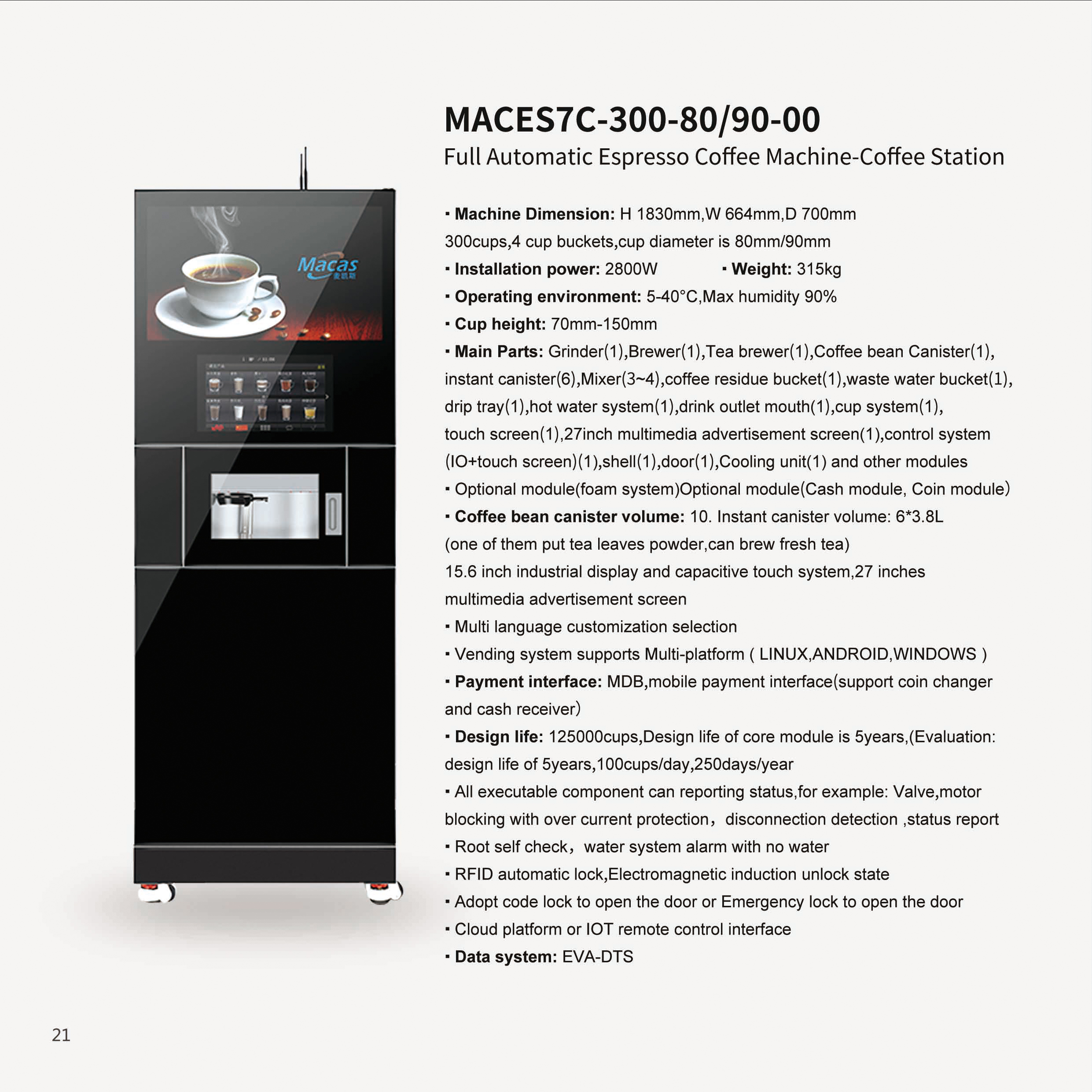 GYM Supply Protein Shake Vending Machines With 27inch Advertising Screen