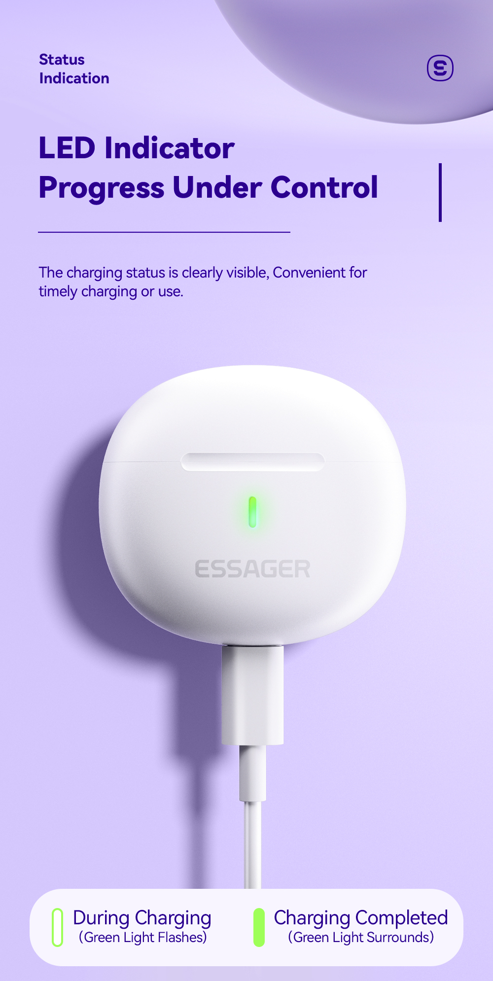 ESSAGER D 8 Series TWS Wireless Earbuds BT Ear Buds With Touch Control