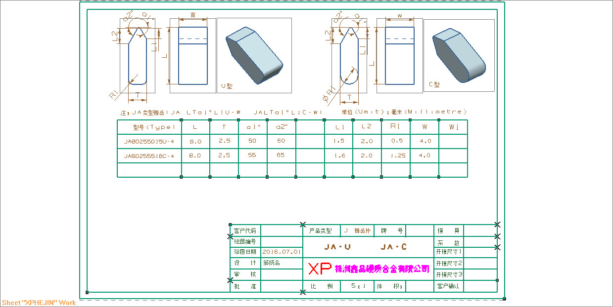 SGS Tungsten Carbide Saw Cutter tips Specially for Aluminium Copper