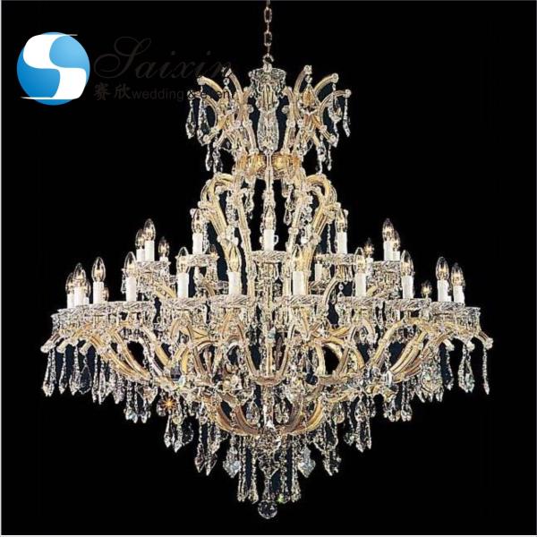 Antique Gold Crystal Chandelier Lights Ceiling Luxury K9 Wedding Ceiling