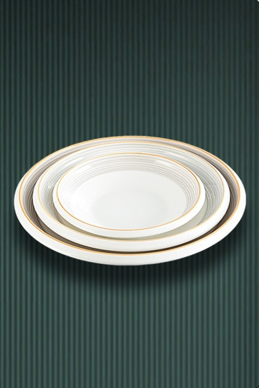 Personalized Ceramic White Dinnerware High End Porcelain Dinnerware For Home