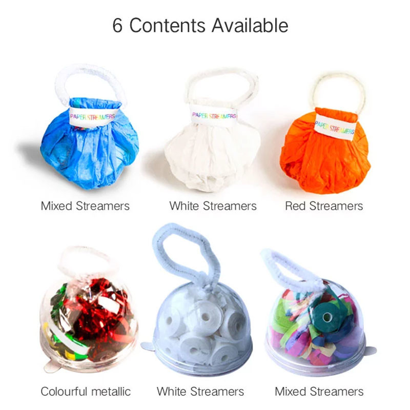Multi Color 3" Confetti Hand Throw Streamer