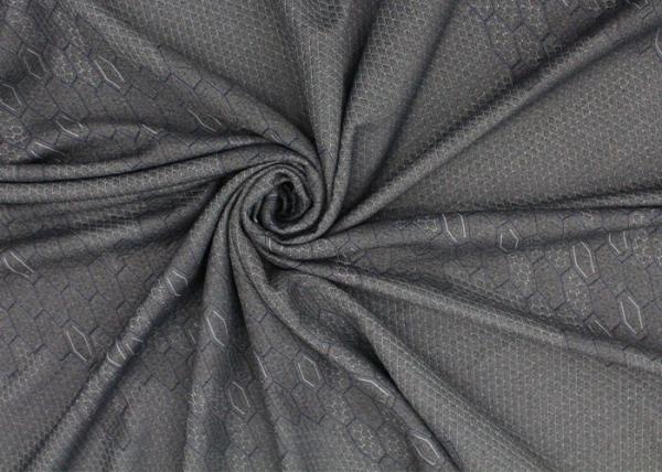 260gsm Mattress Quilting Fabric Linen Gray Polyester Knitted Jacquard Protective