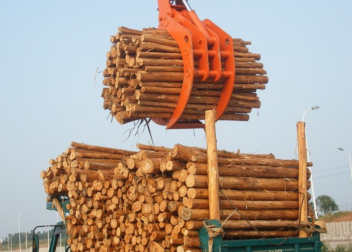 Mechanical Wood Grapple Log Grapples for Excavators Kobelco SK80