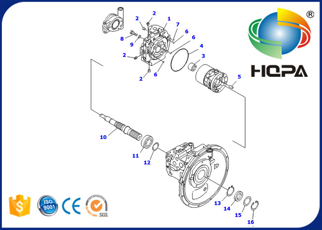 708-1L-00430 708-1L-00431 Hydraulic Main Pump Seal Kit for Komatsu PC130-6