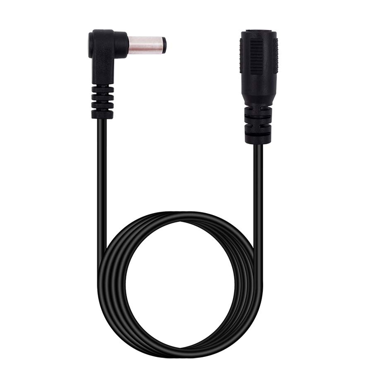 90 Degree Angle Male to Female Connector 5.5x2.1mm Barrel Jack DC Power Extension Cable
