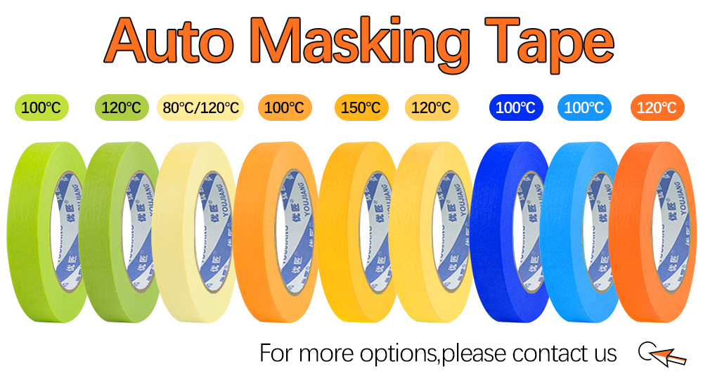 High Tack Crepe Natural Rubber Wall Decoration Painting Masking Tape Heat Resistant Custom