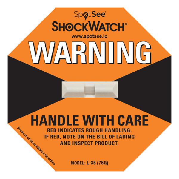 ShockWatch Label,impact indicators label,5 clors,25G(Yellow),37G(Purple),50G(Red