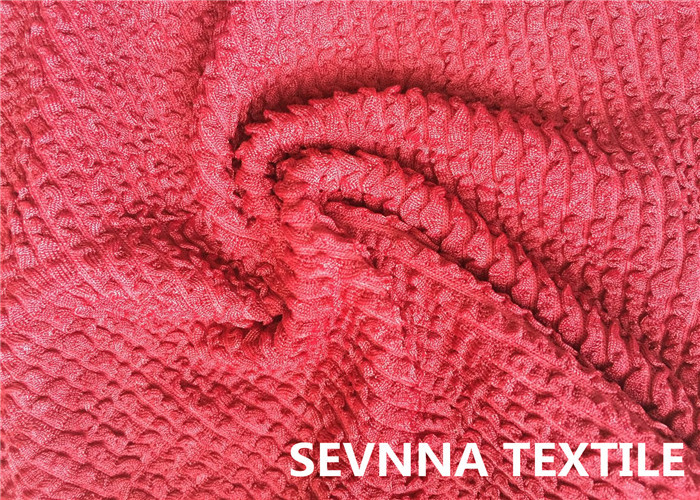 Warp Knitted Swimwear Nylon Fabric , Semi Dull Custom Printed Swimwear Fabric