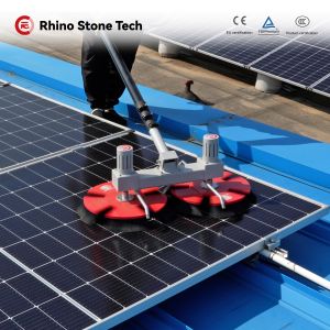 Twin Headed Solar Panel Rotating Brush DC24V Solar Pv Cleaning For PV Units