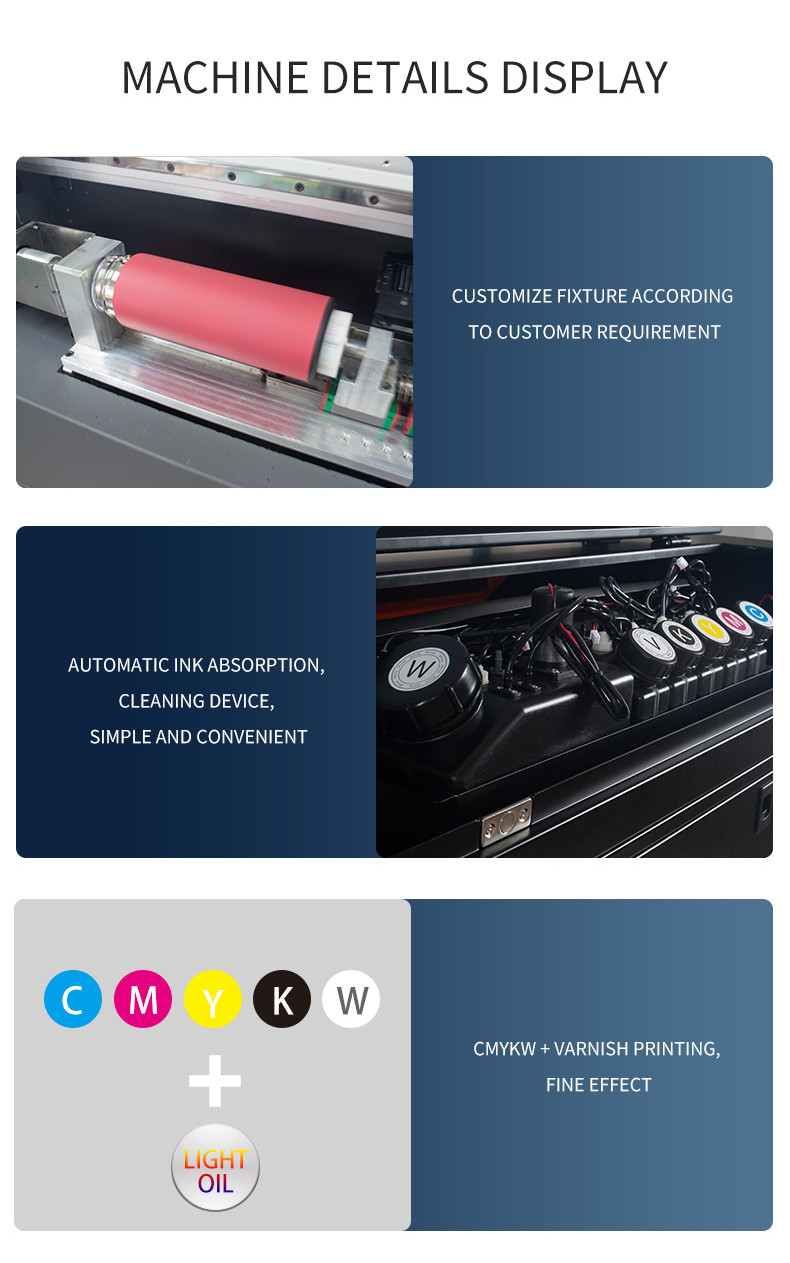 Printable Diameter 55-88mm Cylinder Printing Machine Zkmc Automatic Rotating Bottle Label Printing