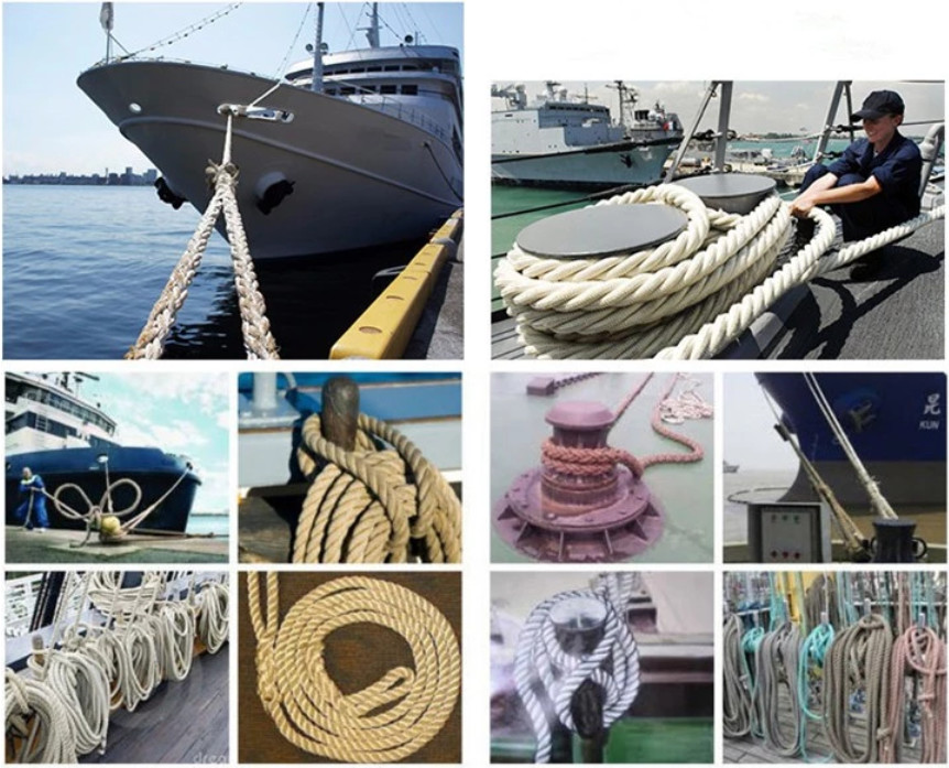 3 Strand Marine Mooring Rope Low Water Absorption Excellent Machining Performance