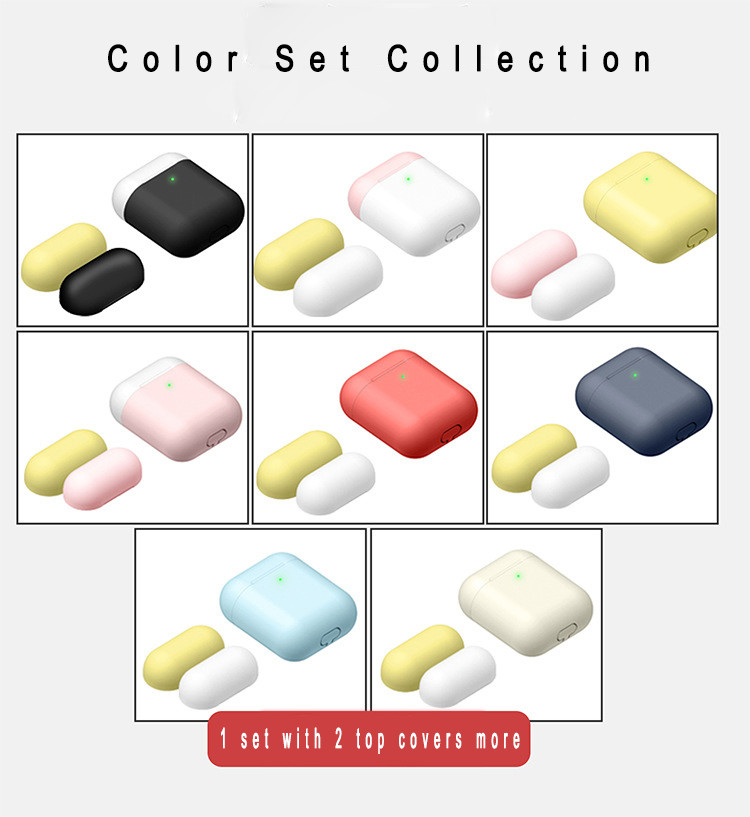 Compatible for AirPods Case 2 & 1 Shockproof Protective Silicone Cover Skin for AirPods Charging Case Luminous