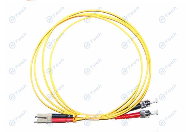 Yellow Color Fiber Optic Jumper 9/125um Duplex LC-ST PVC Cable 100% Product