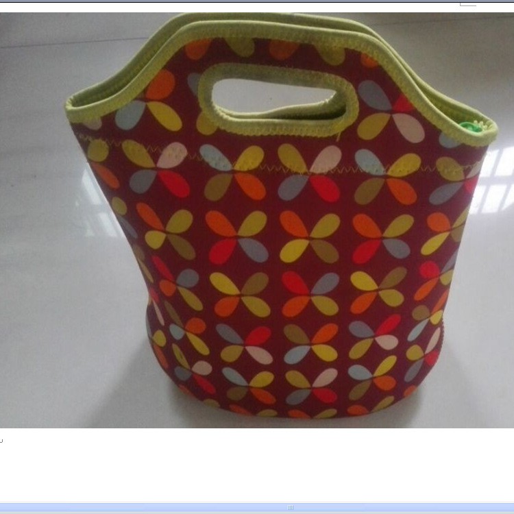 2-5 Mm Neoprene Cooler Bag SBR Picnic Insulated Bag Reusable Kids Lunch Tote