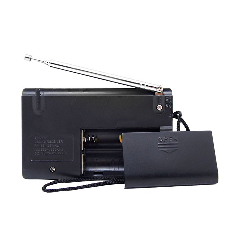 AM525 Small Battery Powered AM FM Radio Two Band Built In Speaker Vintage Portable