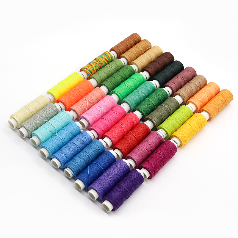 High Tension Polyester 0.8mm Waxed Thread for Hand Sewing and Shoe String Stitching DIY