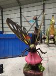 Waterproof Theme Park Realistic Animatronic Butterfly Insect Model For Business