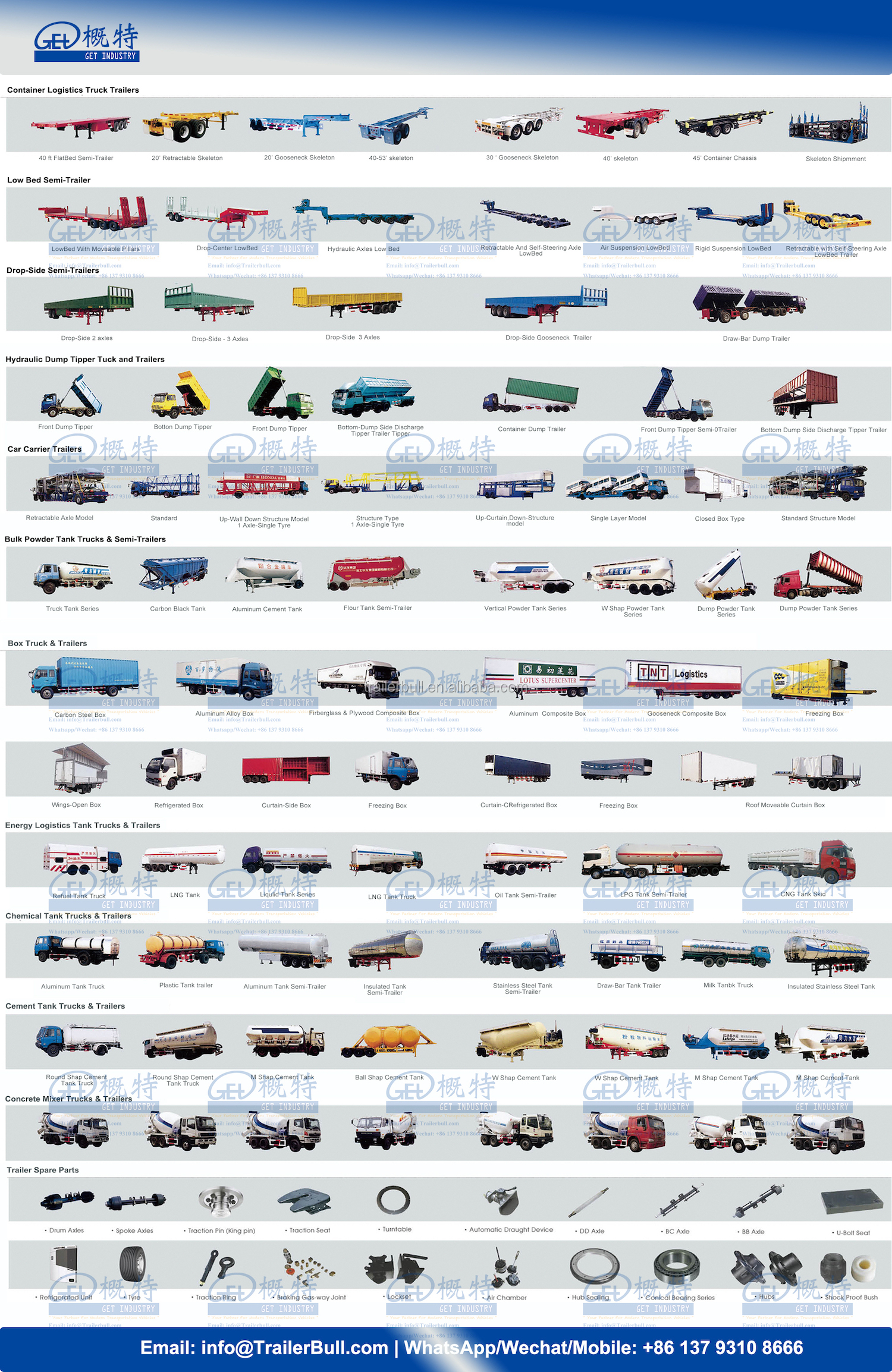 80 Ton Capacity FGN Low Bed Trailers with Wabco Brake System and Loading Deck 596 x 3