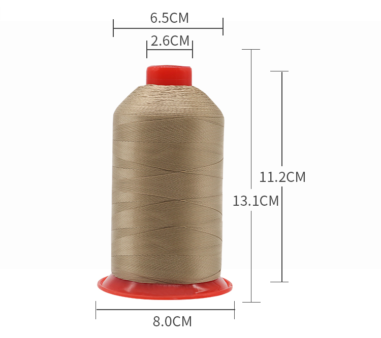 Abrasion-Resistant Elastic Nylon 210D 3 Strand Bonded Thread for Sewing Tent Blanket