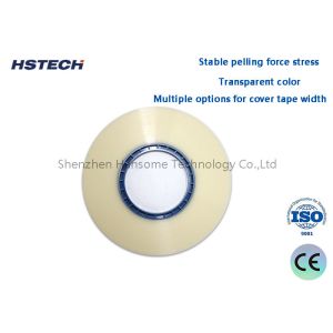  Stable Pelling Force Stress Transparent Color Multiple Options For Cover Tape Width Hot Sealing Cover Tape Manufactures