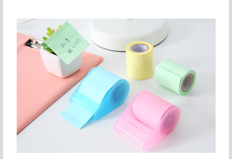 Kawaii Korea Stationery Memo Pad Tape Dispenser Formula Sticky Notes with No Adhesive