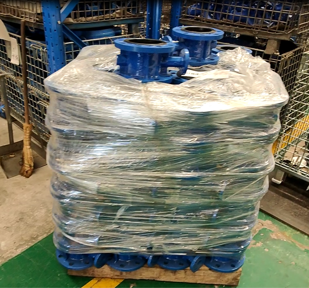 OEM Supported Pneumatic Ductile Iron Flange Soft Seal Butterfly Valve for Gas Media