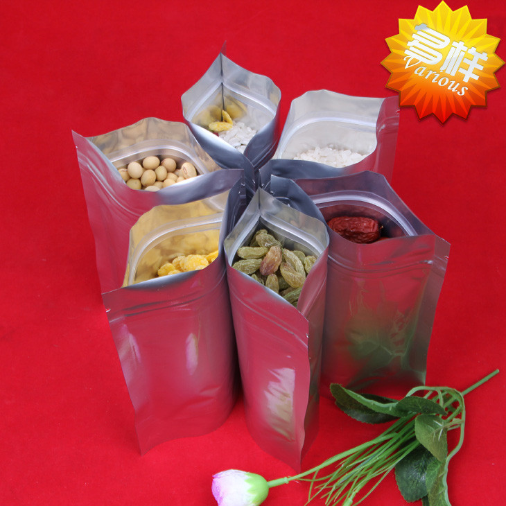 Waterproof Stand Up Foil Pouch Packaging Pure Aluminum Foil Bag For Coffee / Tea