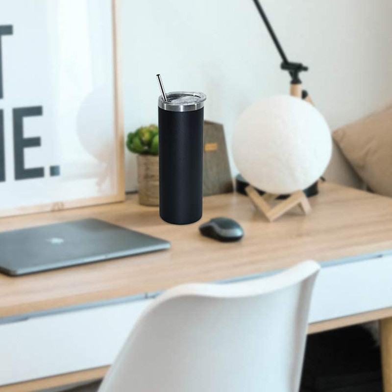 Custom Tumbler With Lid And Straw Add Your Photo Text Personalized Skinny Tumblers 20oz Stainless Steel Insulated Double Wall Coffee Cup For Hot Cold