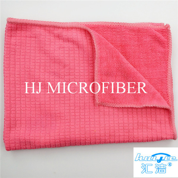 Microfiber Cleaning Cloth Towel Weft Knitted Cloth For Kitchen Red Color 16" Washing Tools