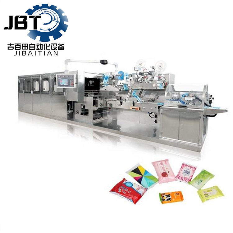  Eco-Friendly Wet Wipe Production Line Customizable Folding AC Power Supply For Single Pack Packaging Manufactures