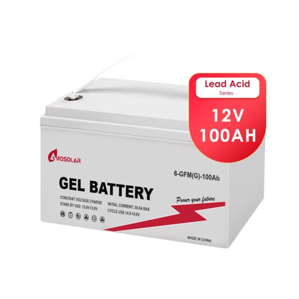 12V/24V/36V/48V Amosolar Lead Acid Gel Battery 100ah 200ah for Off-Grid Solar