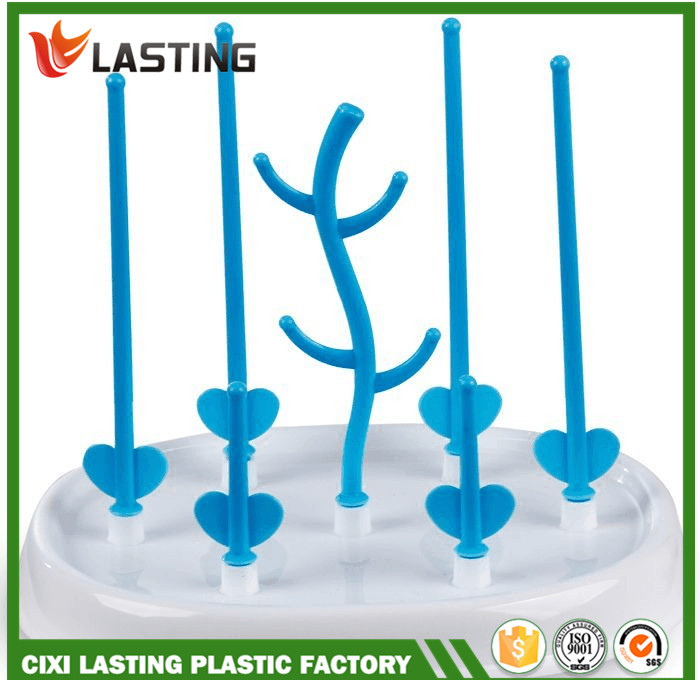 Foldable Plastic Draining Rack PVC Free , Baby Bottle Drying Rack For Feeding