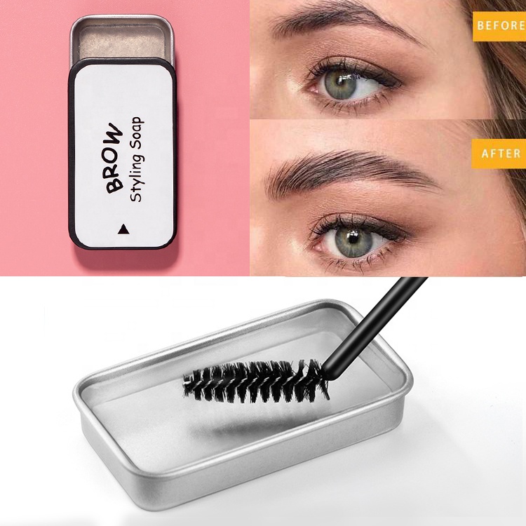 Long Lasting Basic Makeup Tools Waterproof Eyebrow Soap Wax With Brush