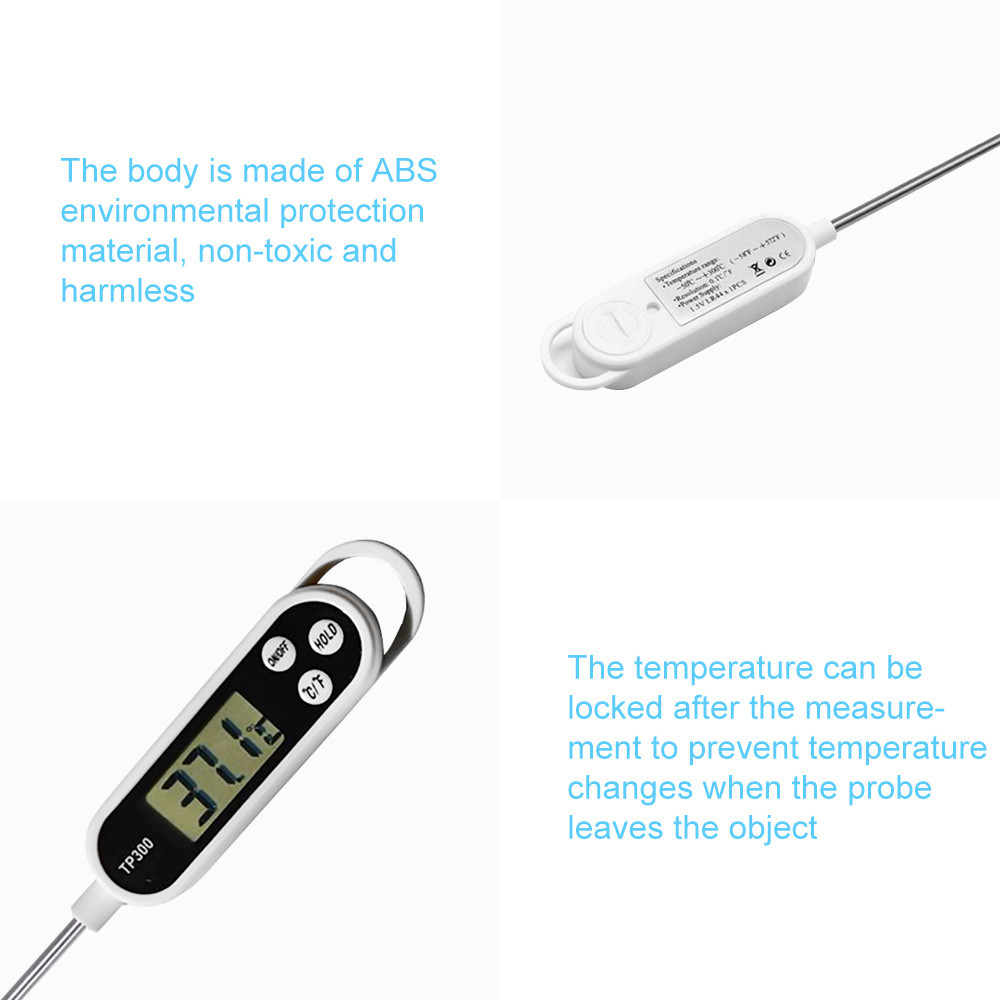 Pen Type Digital Food Thermometer Tp300 Milk Turkey Cooking Tool BBQ Grill Supplies