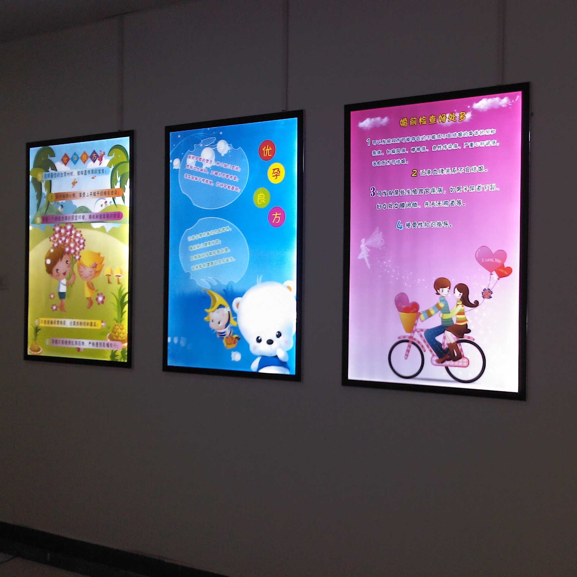 ROHS Clip Outdoor Led Light Box Signage Clear White