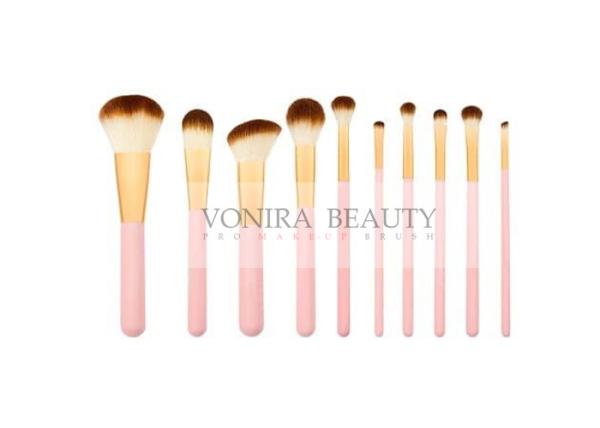 10 Pcs Durable Soft Synthetic Makeup Brushes , Basic Makeup Brushes Smoothest
