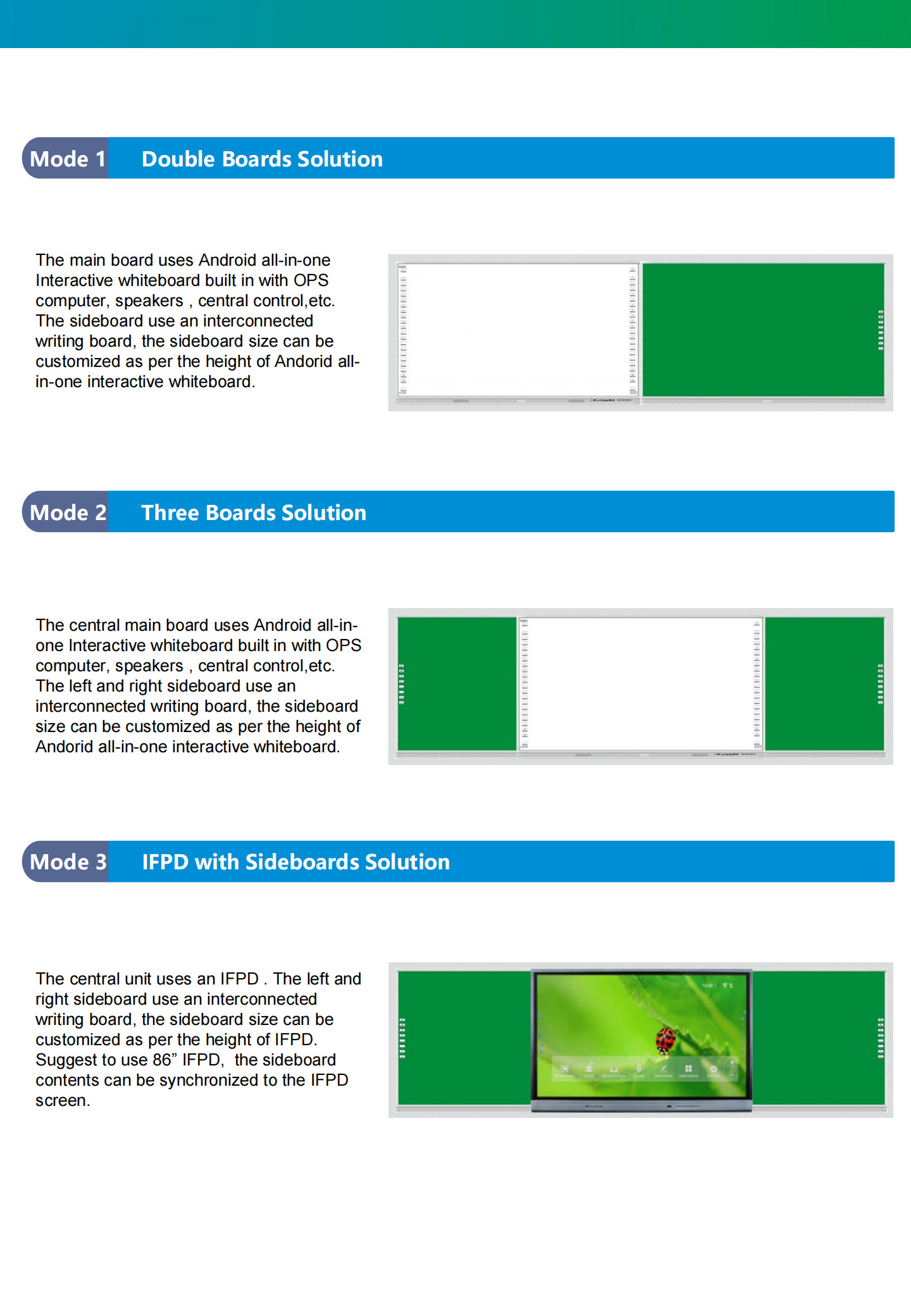 10 Points Intelligent Blackboard , Infrared Education Green Board