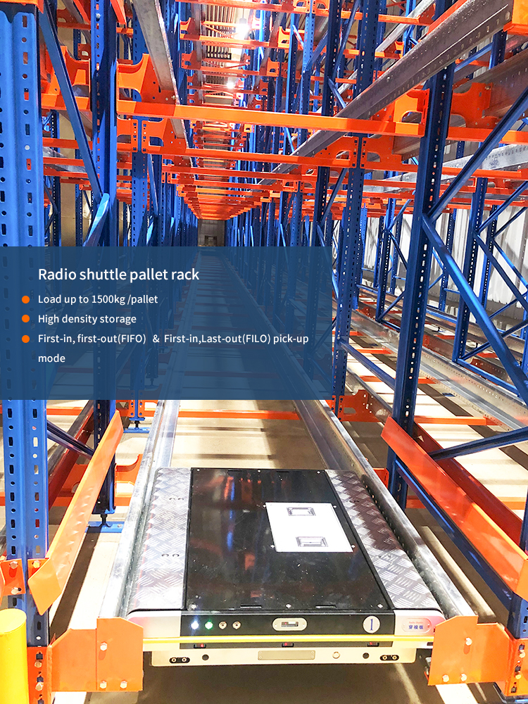 Corrosion Protection Automated Retrieval Warehouse Shuttle Rack for High Density Pallet Storage