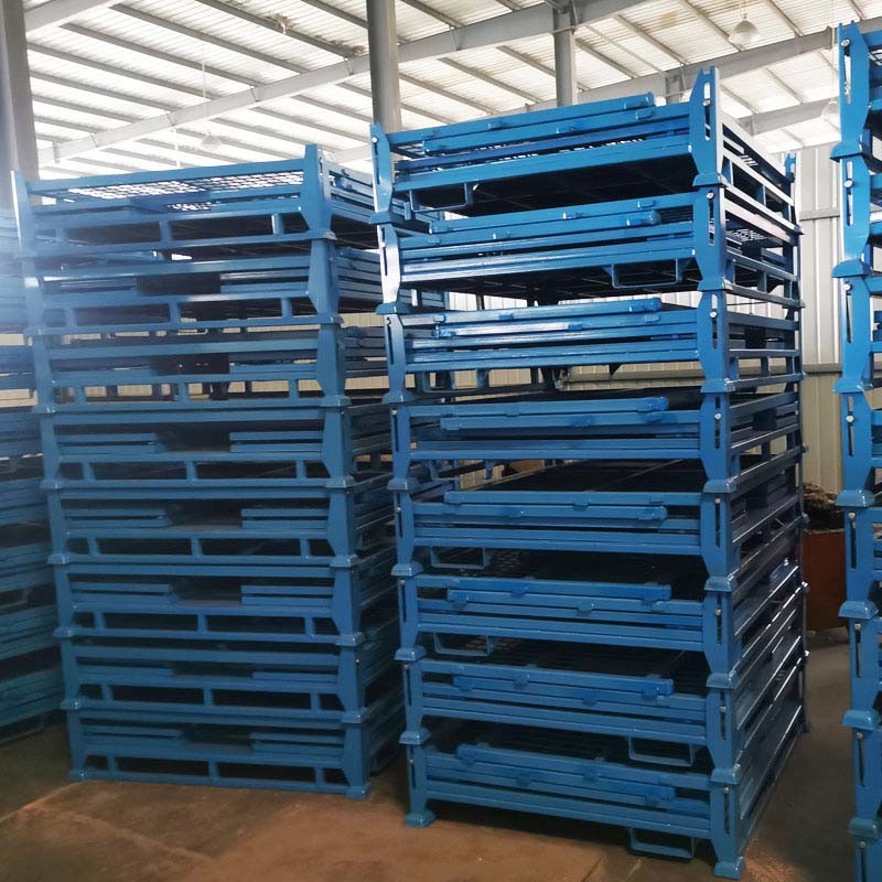 Stackable Durable Steel Foldable Wire Mesh Container For Your Storage Requirements