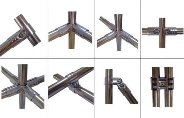 Slivery Steel Pipe Jointing Chrome Pipe Connectors Polishing Chrome Plated
