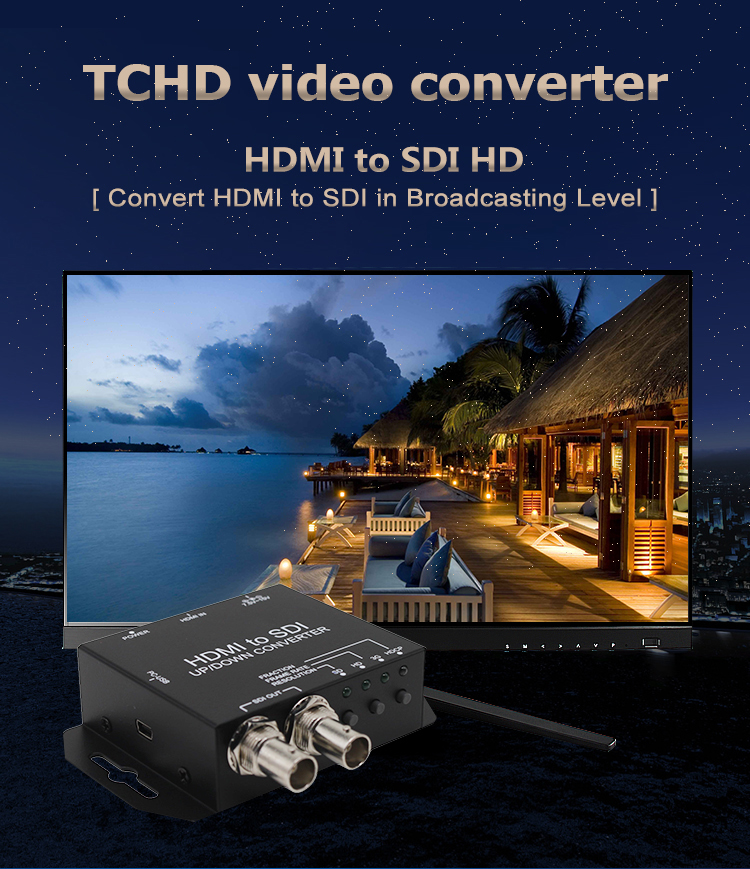HD To SDI Video To IP Converter With Splitter 1920x1080P60 High Performance
