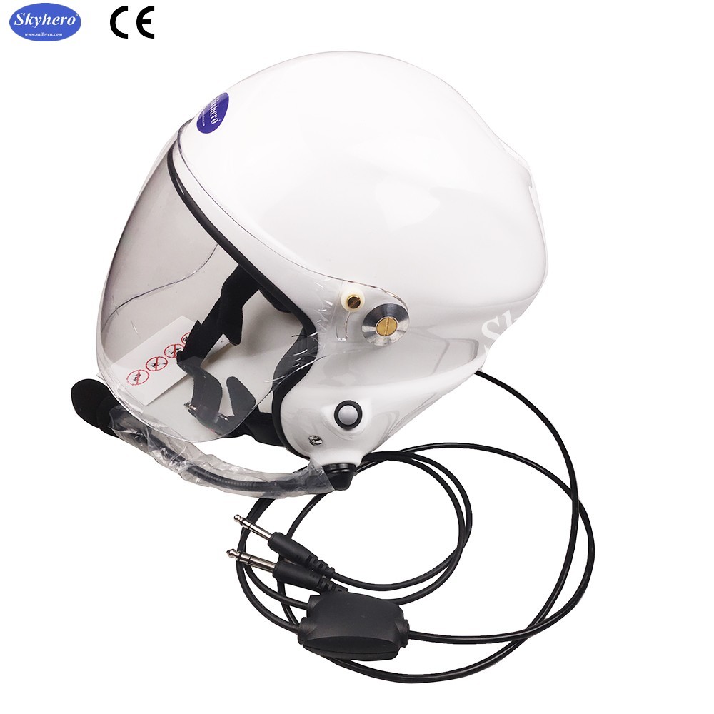 Noise Cancel PPG Black Helmet With Full Headset EN966 Certificated Paramotor Helmet China Supplier blue red black