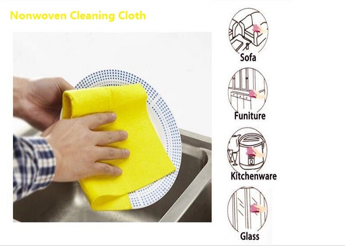 Multi - Purpose Non Woven Polyester Viscose Fabric Clean Cloth Super Absorbent