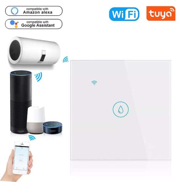 Glomarket Smart Home Remote Voice Control Touch Panel Water Heater Switch Tuya