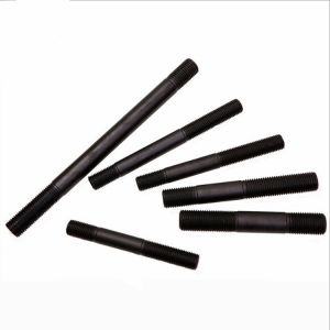  Black Double End Threaded Rod Carbon Steel ASTM 3/8 0.39 meter Manufactures