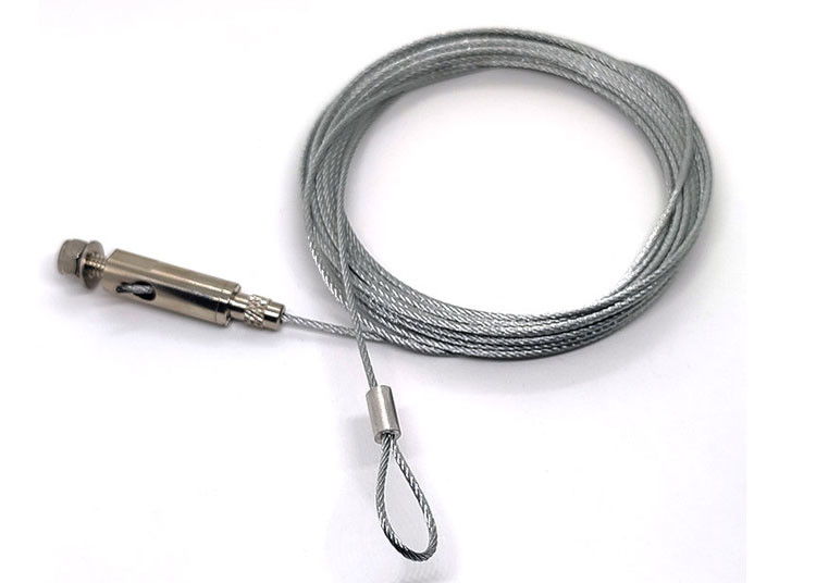 Cable Gripper And Stainless Steel Punch-Free Wire Rope Suspension Kit For Panel 60x60