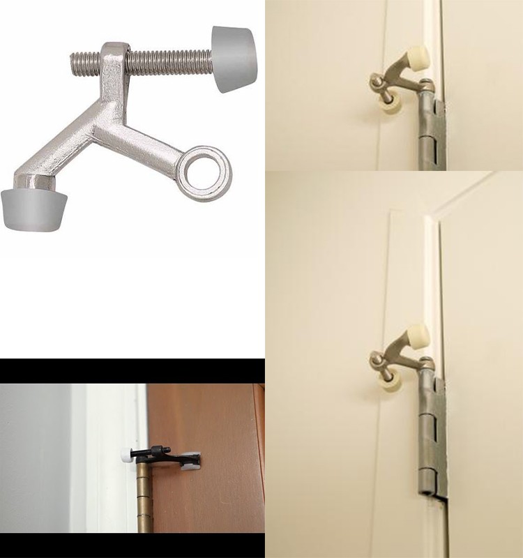 Custom Size White Hinge Pin Spring Loaded Door Stop Replacement Bumper Rubber Tips