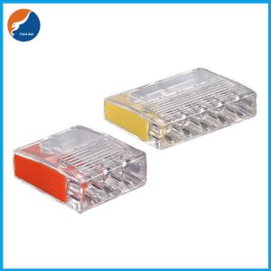 2 3 4 5 8 Pole Screw Less Push Power Wire Connector 450V / 600V