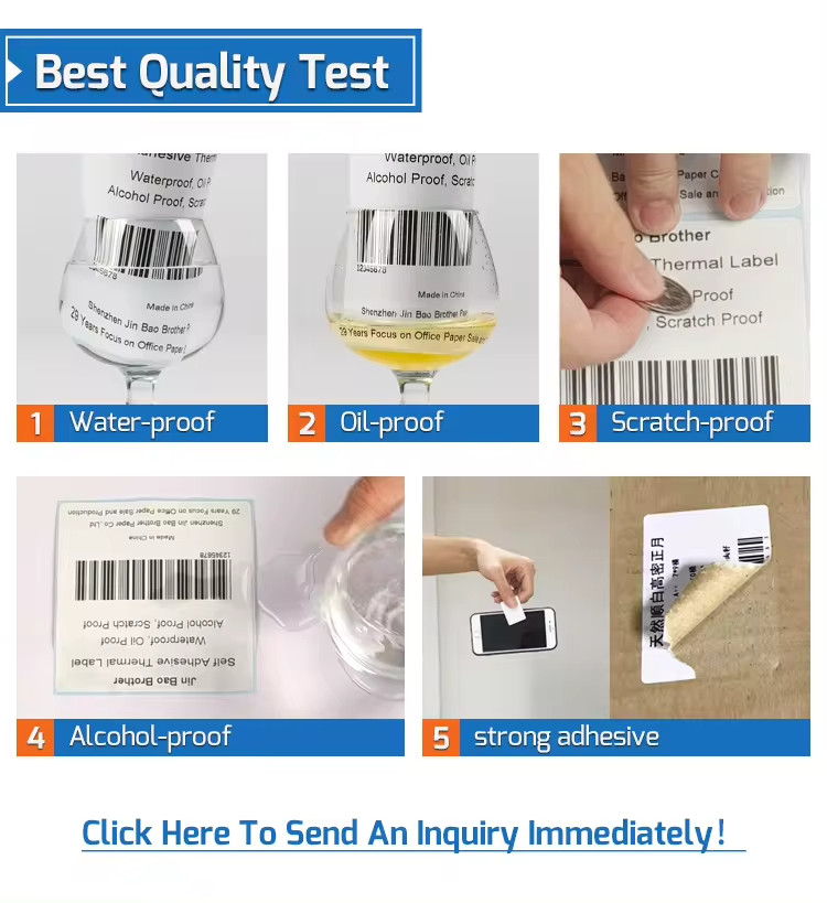 Food Clothing Tag Waybill Barcode Thermal Label Thermal Printing Paper